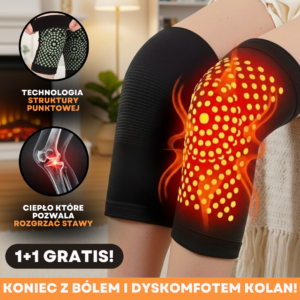 KneeFlex – opaska rozgrzewająca z technologią THERMOPOINT zapewniająca redukcję bólu i komfort ruchu (1+1 GRATIS)